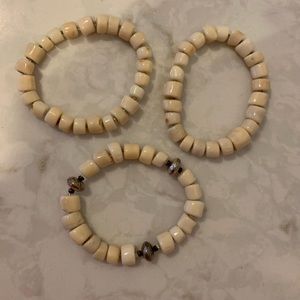 Silpada 3 Bamboo Coral Stretch Bracelets B1512